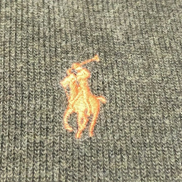 Polo Ralph Lauren Pullover Sweater Long Sleeve 1/4 Zip Size L Green 100% Cotton - Picture 2 of 7